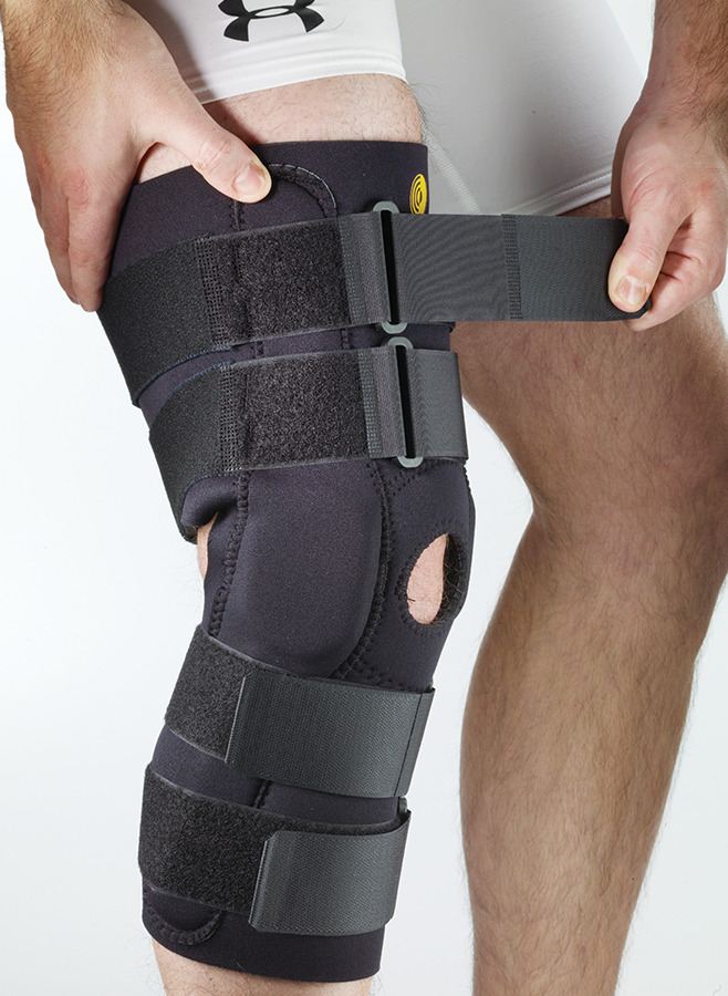 Knee Brace : Neoprene Hinged Knee Brace With Adjustable Buttress Pad – Beige:  Alex Orthopedic