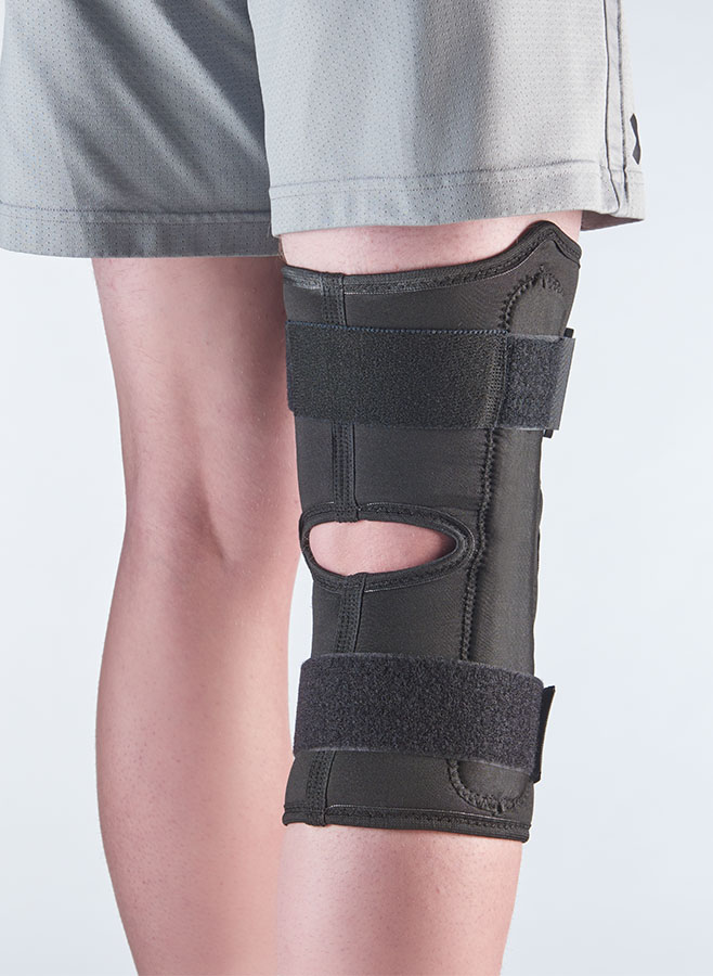 Corflex Global : COOLTEX™ AG 13” ANTERIOR CLOSURE KNEE WRAP WITH HINGE